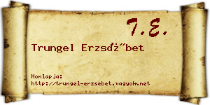 Trungel Erzsébet névjegykártya